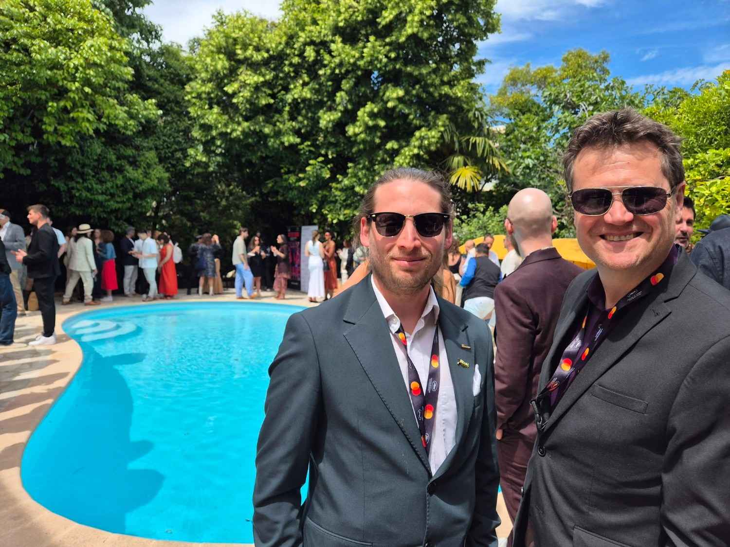 Producer Renato Pires and writer director John Langridge at the Cannes Film Festival promoting Hostage and Charlie Shaw's Revenge